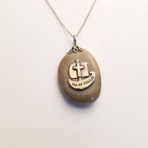 Vintage Sea Of Galilee Rock Stone Necklace